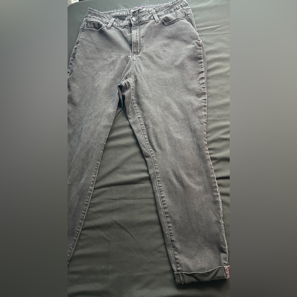 YMI Charcoal Ankle High Rise Jeans